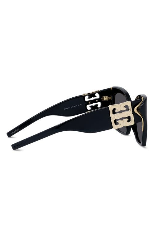 Givenchy 4g Liquid 54mm Square Cat Eye Sunglasses In Black