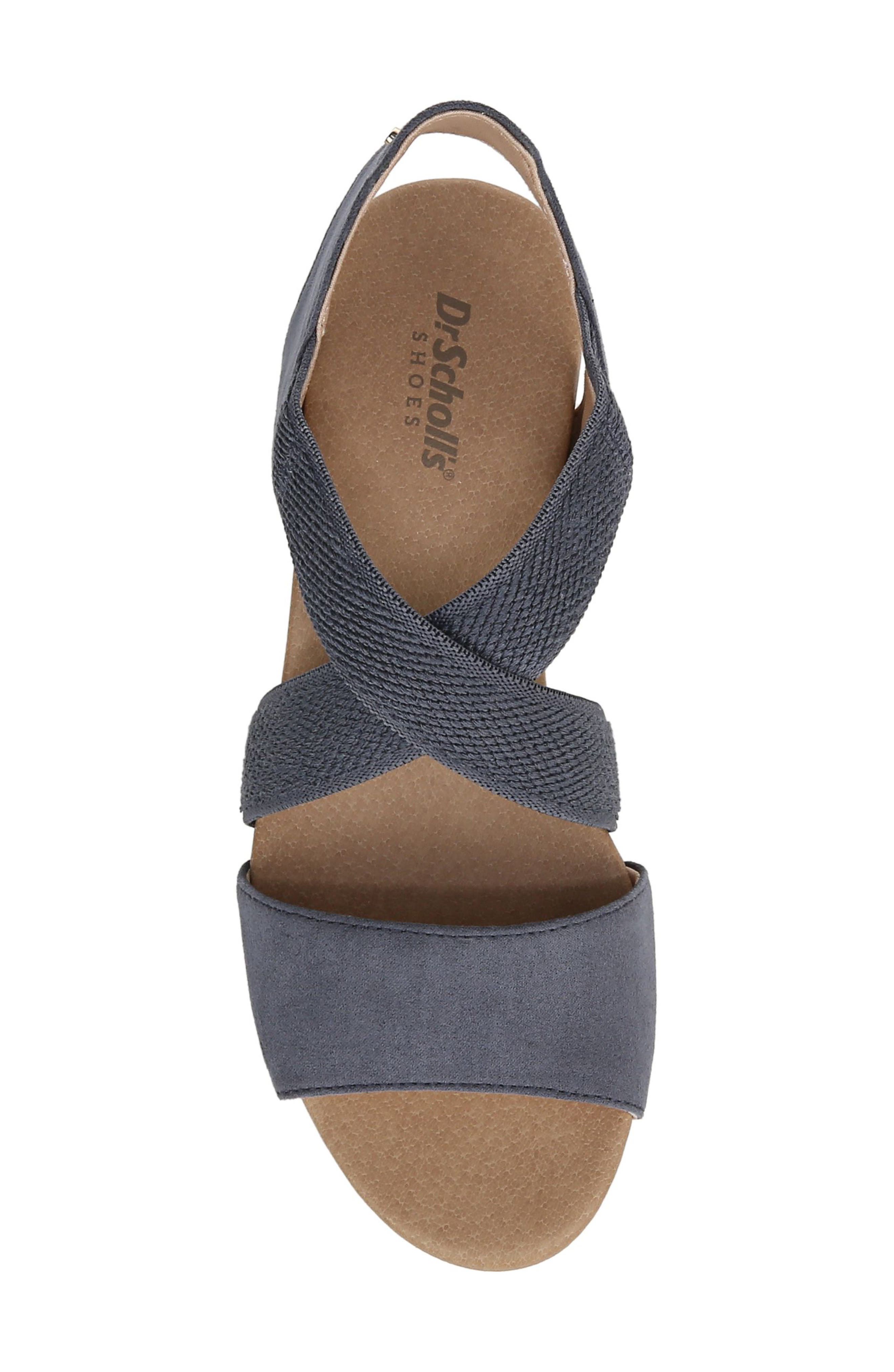 Just Cute Platform Wedge Sandal, Alternate, color, NAVY
