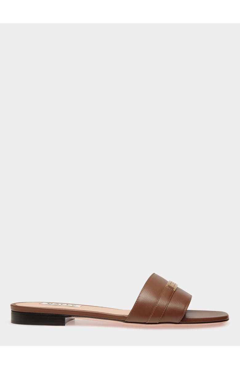 Bally Deco Flat Sandal, Main, color, Brown
