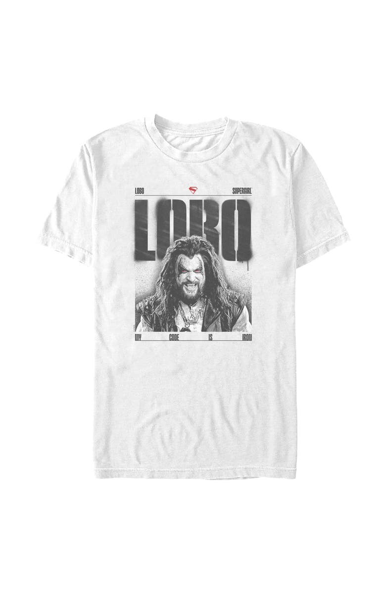 Supergirl Men's Supergirl Lobo Graffiti Portrait Graphic T-Shirt, Main, color, White