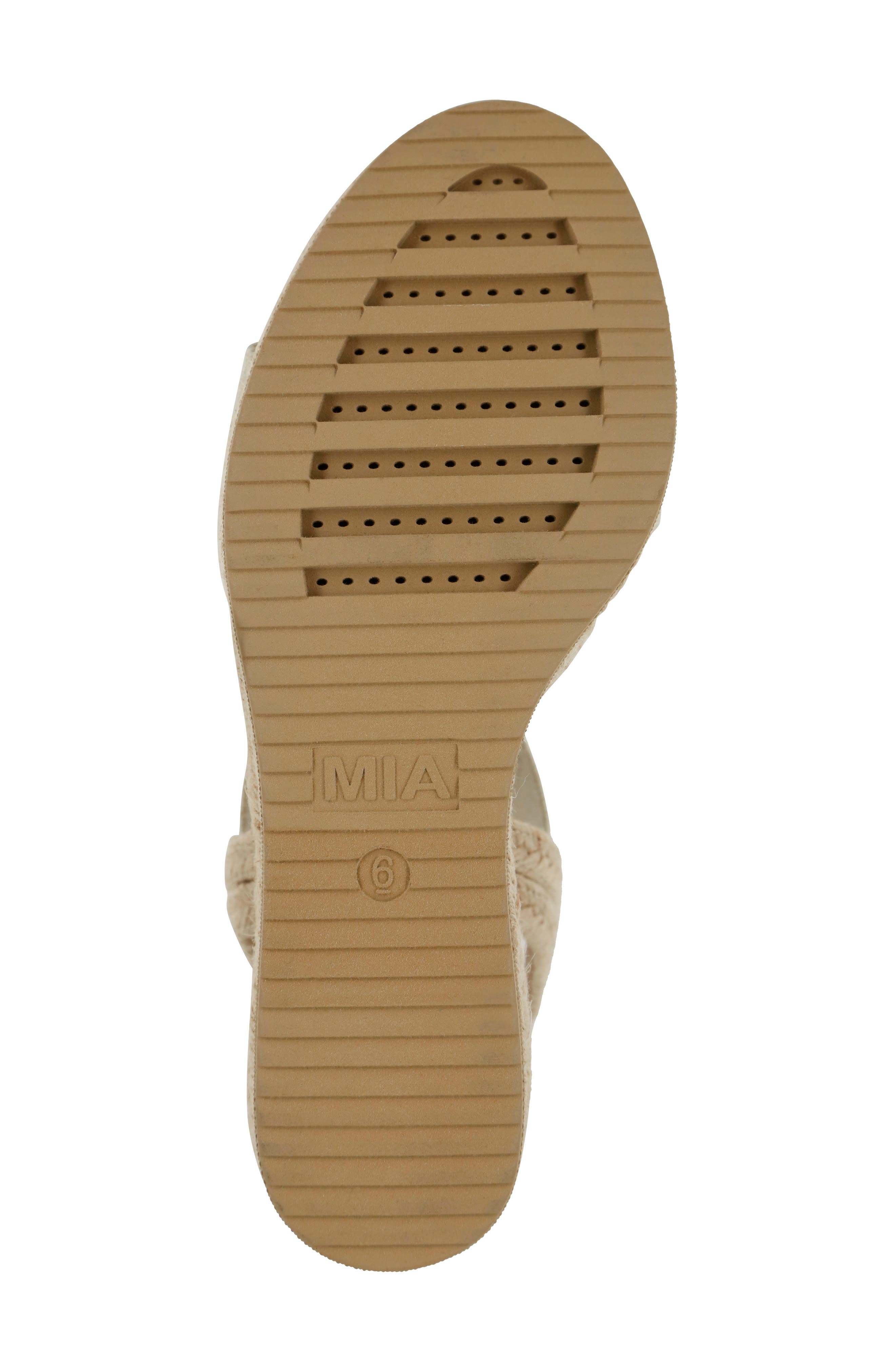 MIA Brittni Espadrille Wedge Sandal, Alternate, color, Natural