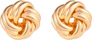 Susan Caplan 1980s Vintage Love Knot Ribbed Earrings