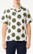 Lacoste Regular Fit Performance Golf Short Sleeve Button-Up Shirt