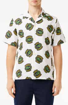Lacoste Regular Fit Performance Golf Short Sleeve Button-Up Shirt