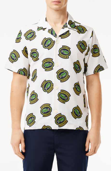 Lacoste Regular Fit Performance Golf Short Sleeve Button-Up Shirt