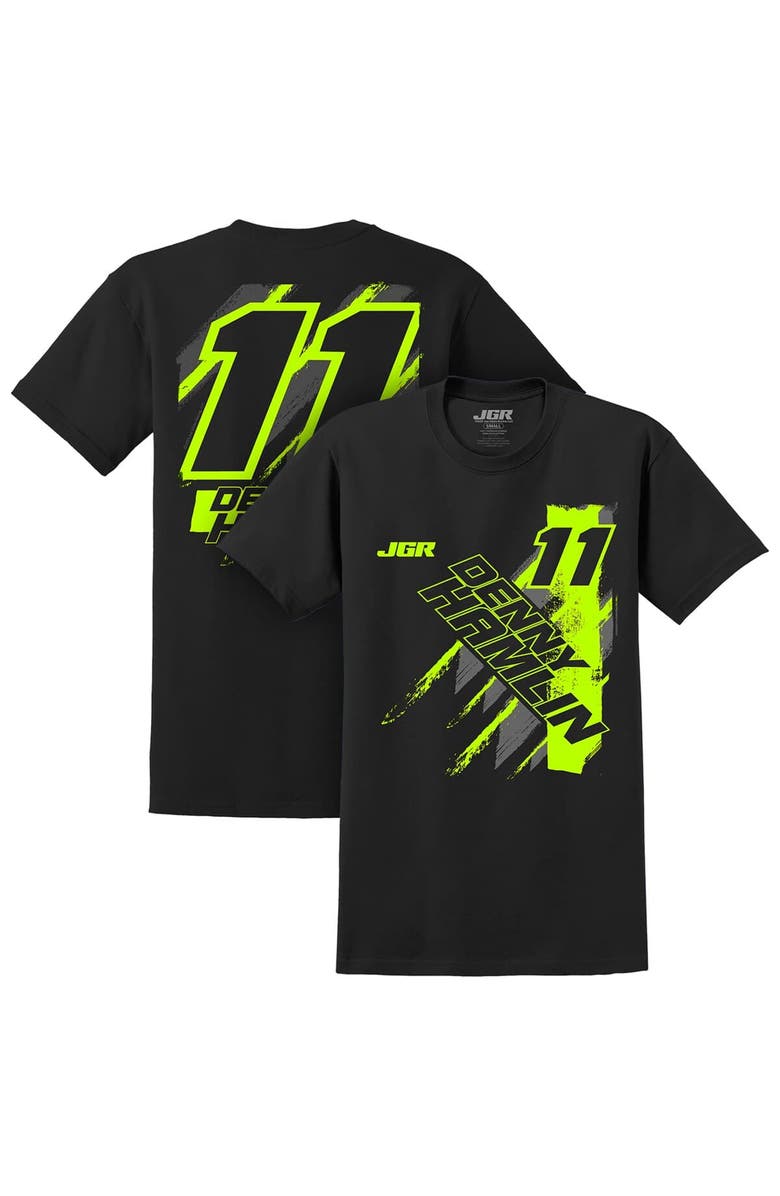 JOE GIBBS RACING TEAM COLLECTION Men's Joe Gibbs Racing Team Collection Black Denny Hamlin Xtreme T-Shirt, Alternate, color, Black