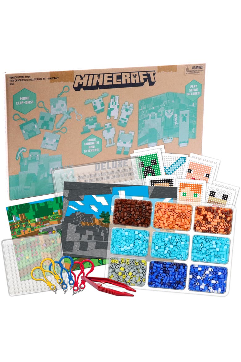 Deluxe Pixel Art, Minecraft, 810 Piece DIY Bead Craft Kit, Kids 6+, Main, color, Multicolored
