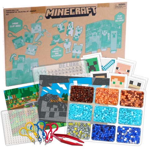 Deluxe Pixel Art, Minecraft, 810 Piece DIY Bead Craft Kit, Kids 6+