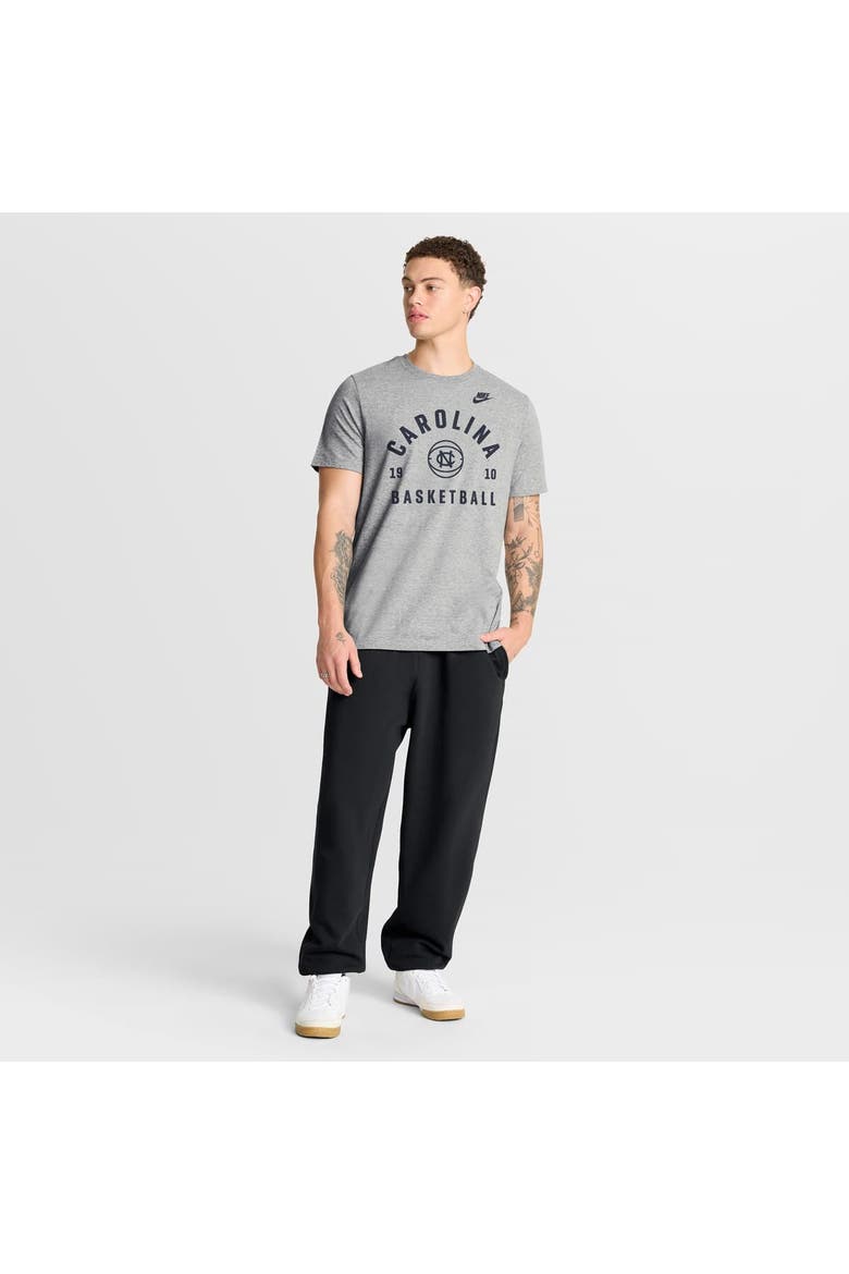 Men's Nike Heather Gray North Carolina Tar Heels Basketball Legacy Arch T-Shirt, Alternate, color, Heather Gray