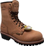 AdTec 9" Waterproof Steel Toe Logger Boots