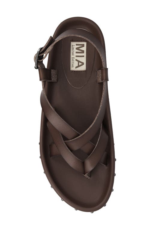 Mia Zurie Slingback Sandal In Dark Brown