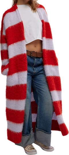 Free People Mantra Stripe Oversize Longline Cardigan Nordstromrack