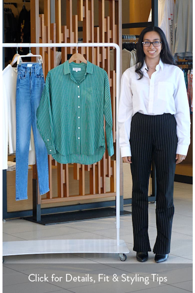 Jo Stripe Oversize Cotton Button-Up Shirt video