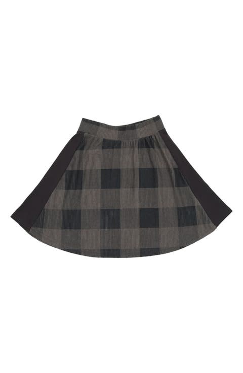 Kids' Plaid Corduroy A-Line Skirt (Toddler & Little Kid)