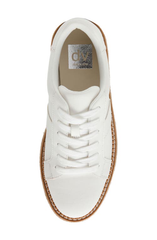 Dolce Vita Dv By  Bailey Espadrille Platform Sneaker In White Smooth