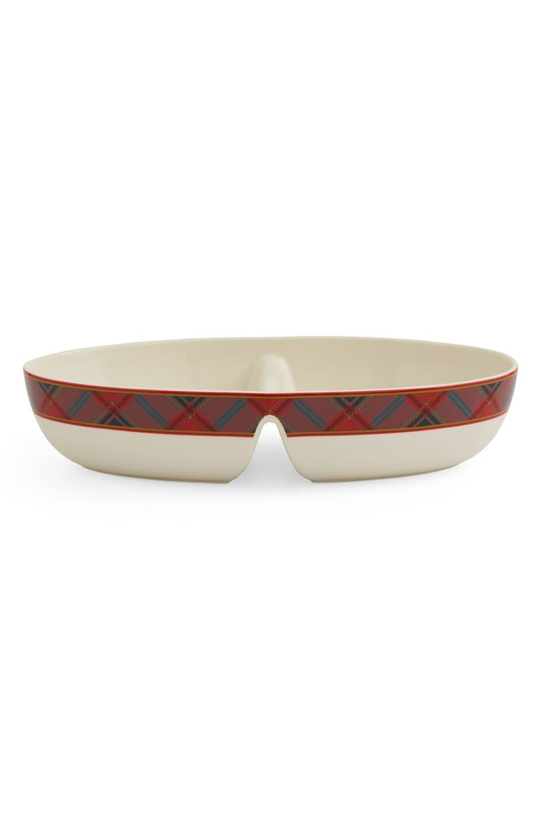 Spode Tartan Large Divided Oval Serving Bowl, Alternate, color, 