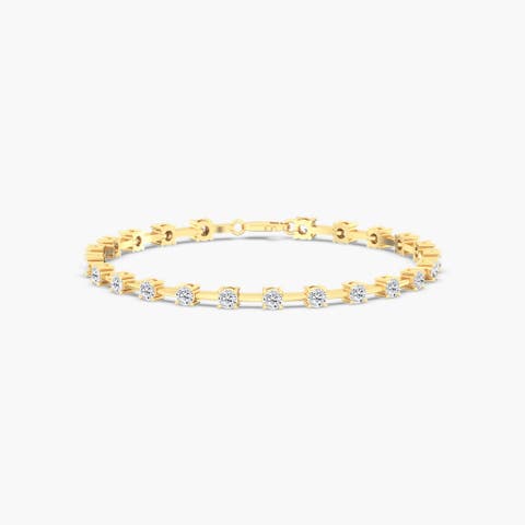 Orbit Tennis Bracelet Lab Diamond in 14K Gold