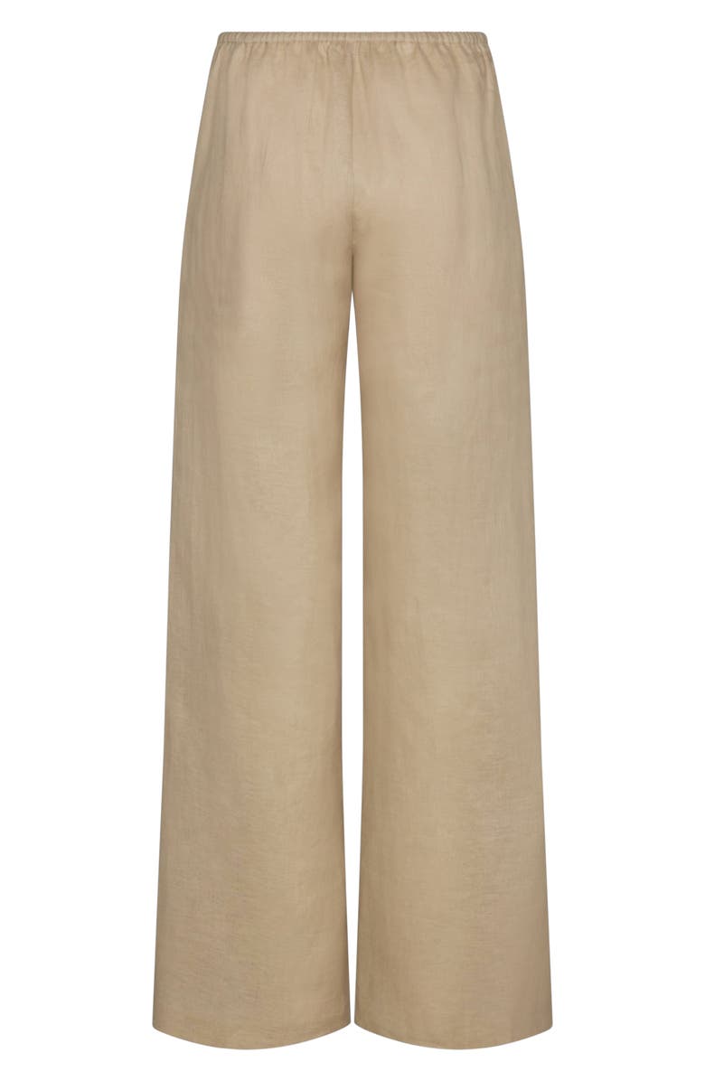 FRAME Linen Drawstring Lounge Pants, Alternate, color, Flax