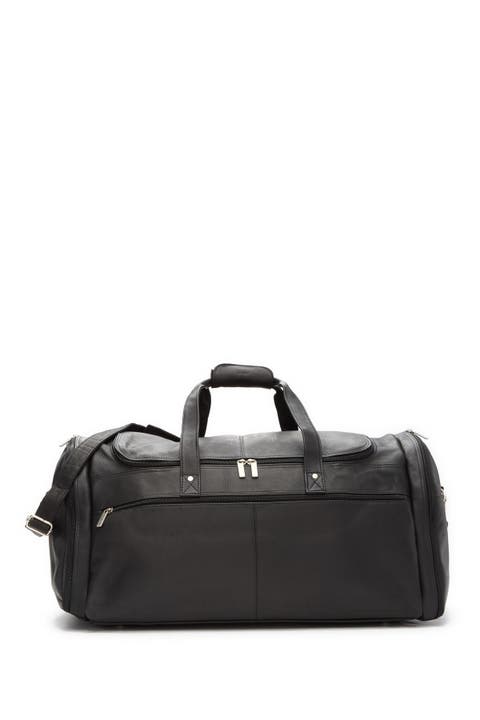 Extra Large Multi Pocket Leather Duffle Bag