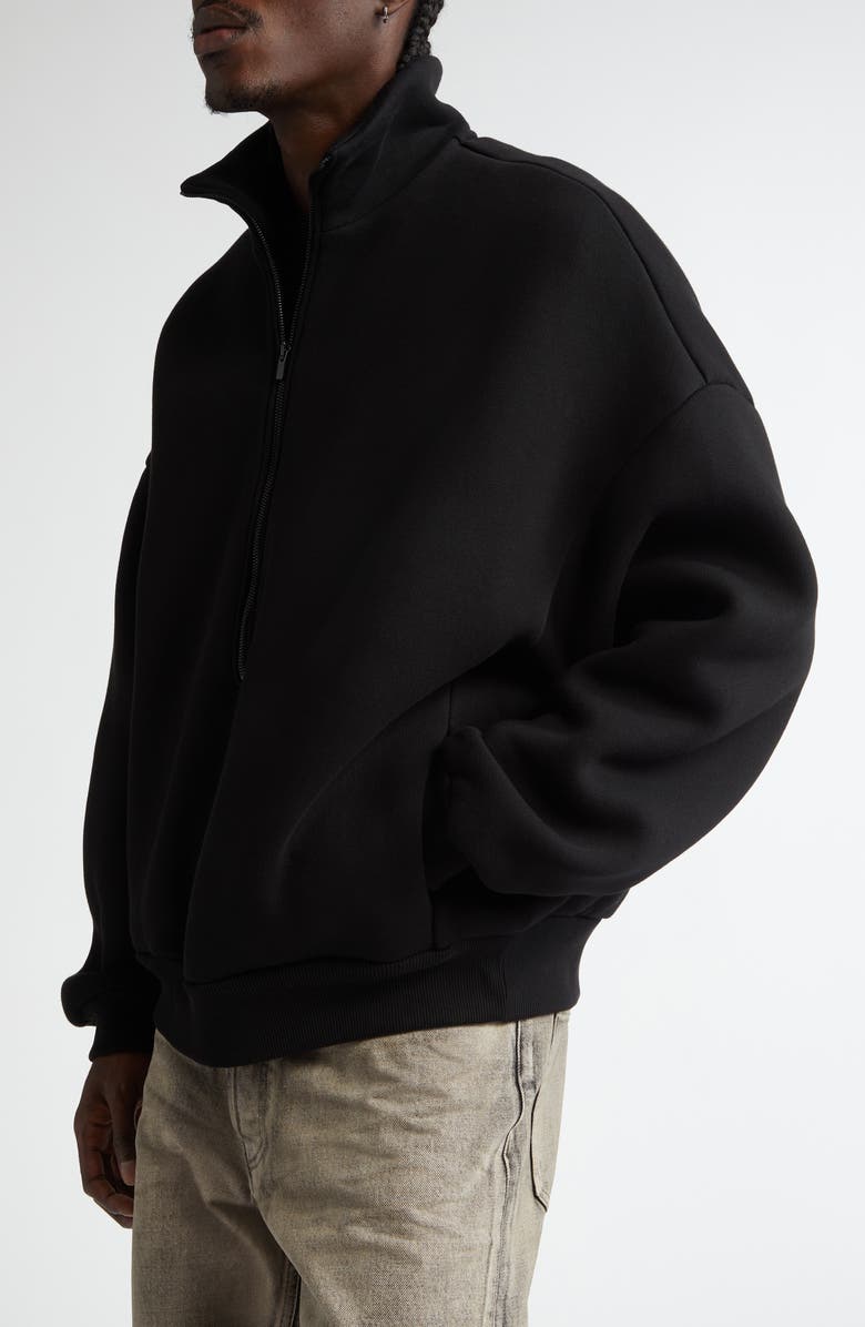 Fear of God Fleece Half Zip Pullover, Alternate, color, Black