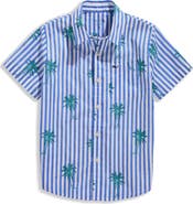 vineyard vines Kids' Print Cotton Short Sleeve Button-Up Shirt