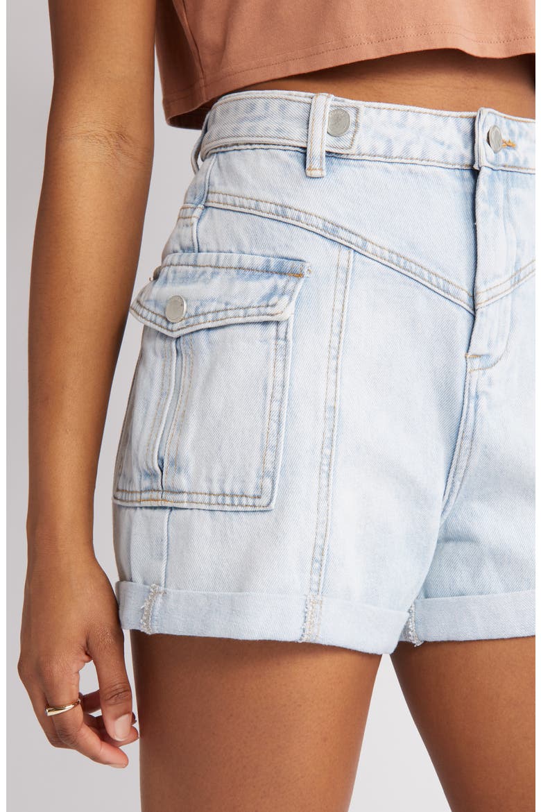Perry Cargo Pocket Organic Cotton Mom Shorts, Alternate, color, HAPPY DANCE