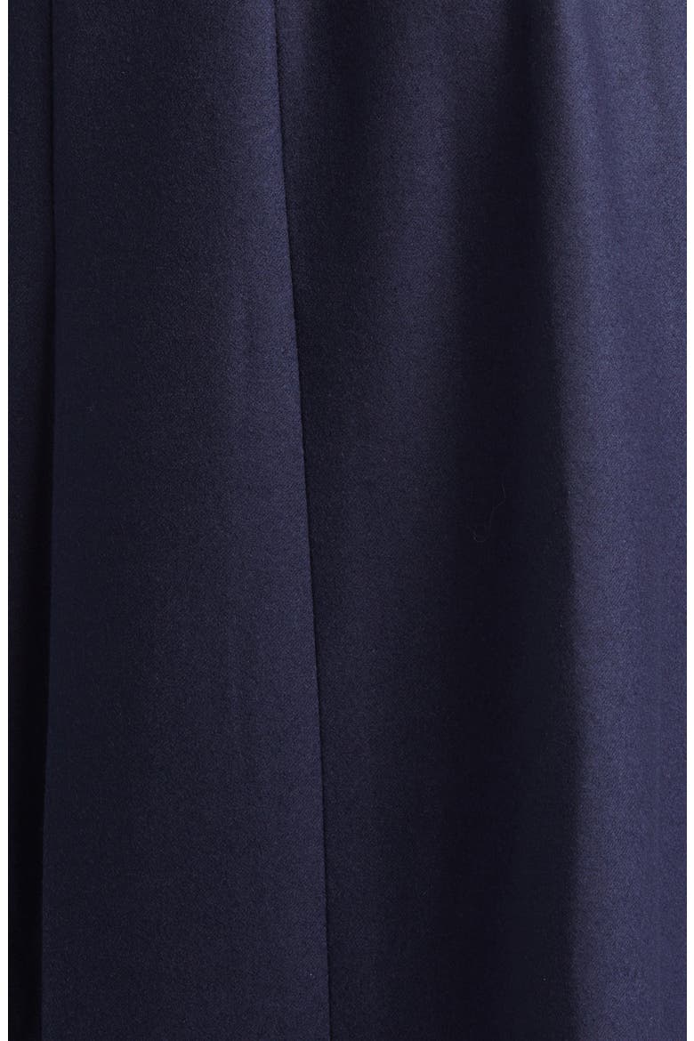 Belted Long Sleeve Wool Flannel Dress, Alternate, color, NAVY