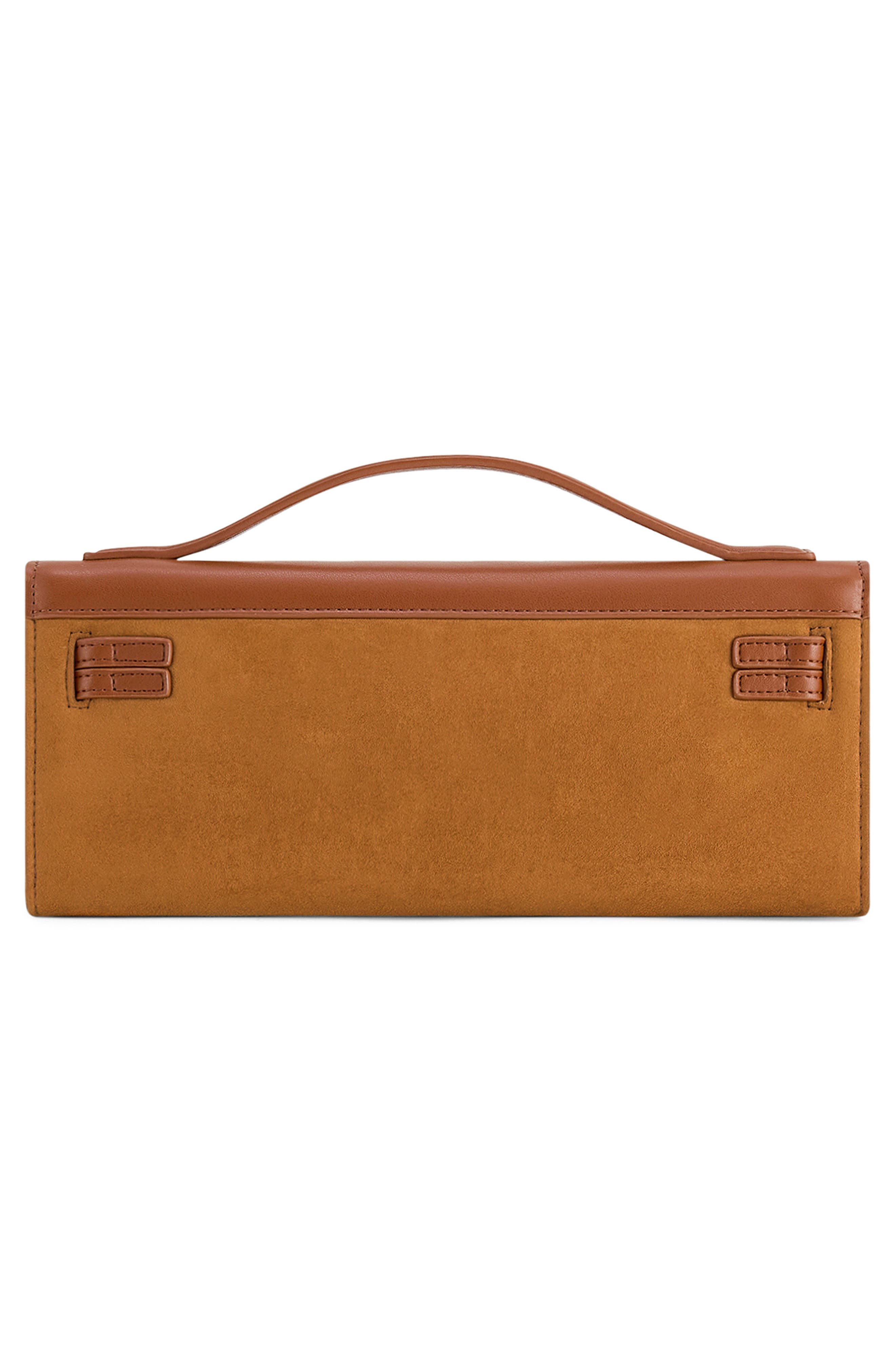 JW PEI Bria Faux Suede Top Handle Bag, Alternate, color, Brown