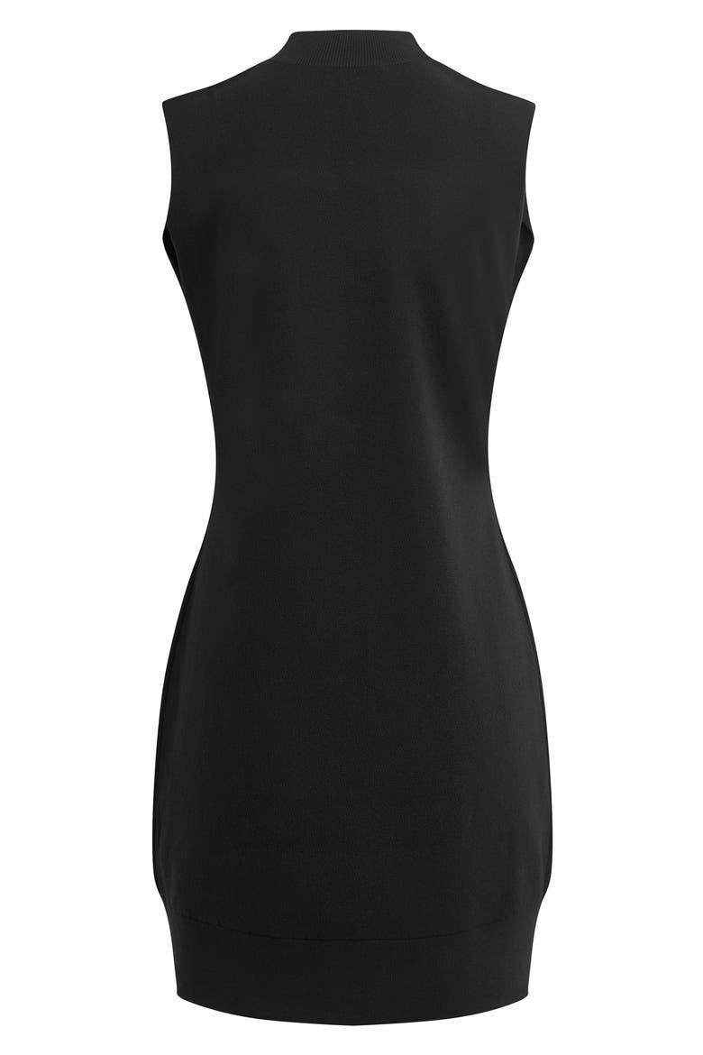 Whitney Mock Neck Minidress, Alternate, color, BLACK