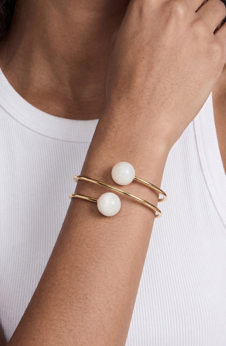 Ettika Summer Escape Cuff Bracelet, Alternate, color, Bone
