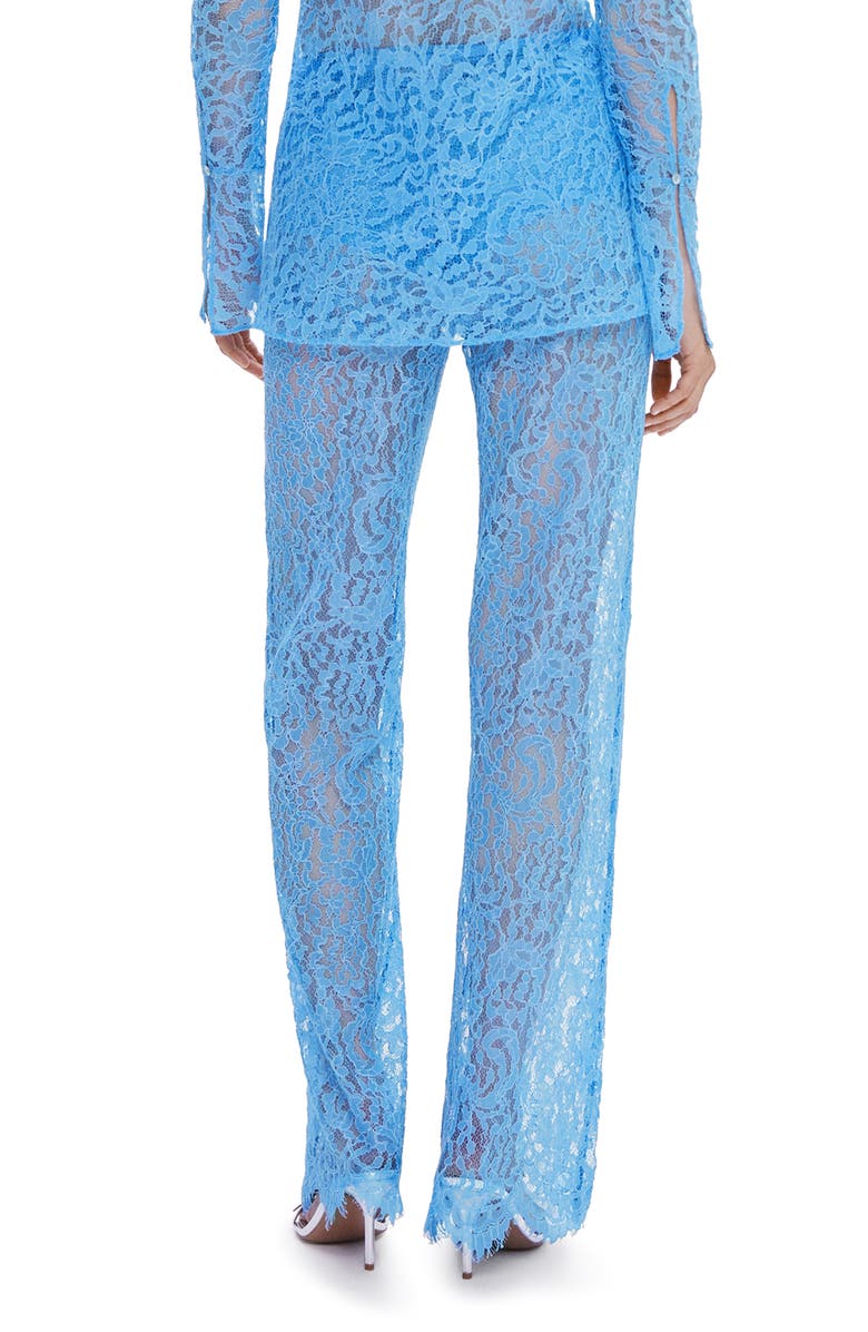 MANGO Guipure Lace Semisheer High Waist Palazzo Pants, Alternate, color, 