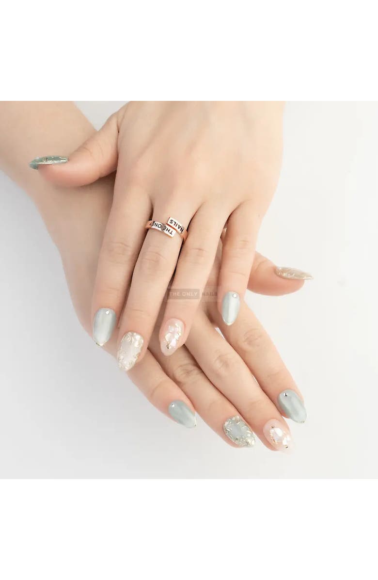 The Only Nails Jade Bloom Mint - Short Almond - Nail Set, Alternate, color, Mint Green