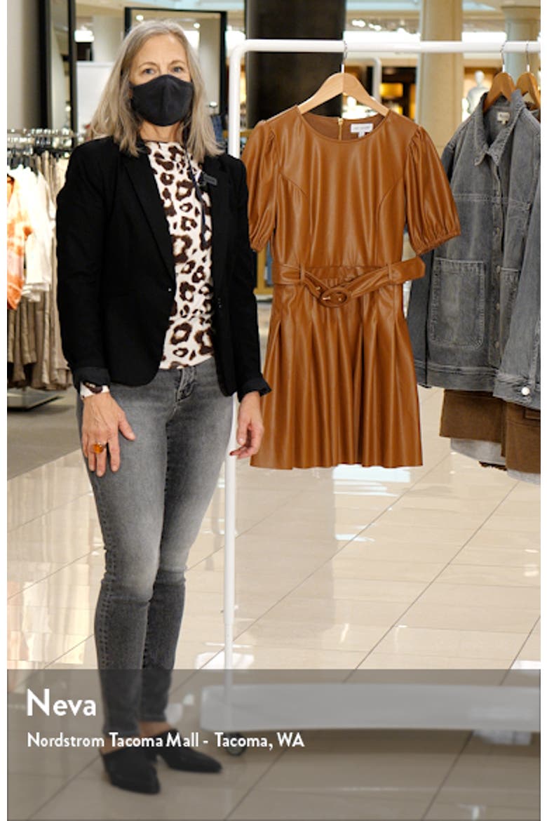 Set the Scene Faux Leather Minidress video