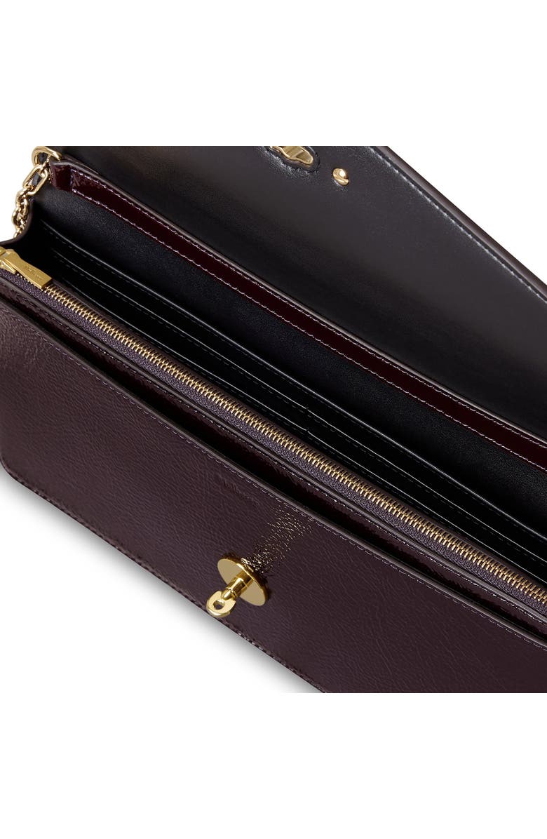 Mulberry Darley Patent Leather Clutch, Alternate, color, Deep Aubergine