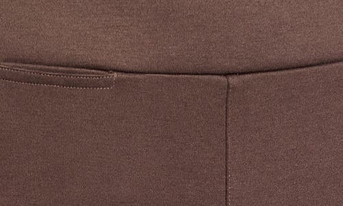 Nic + Zoe Nic+zoe Copley Pull-on Straight Leg Ponte Pants In Brown