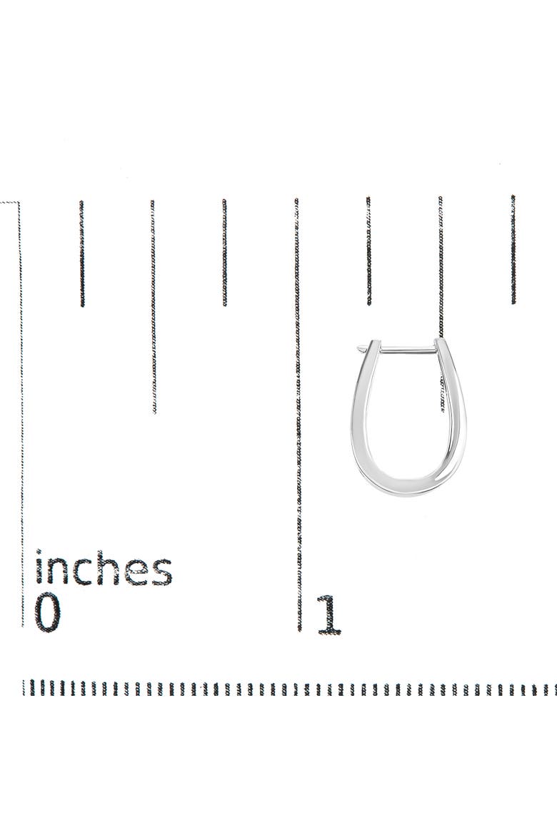 14k White Gold 1/4 Ct Channel- Set Diamond Hoop Earrings, Alternate, color, White