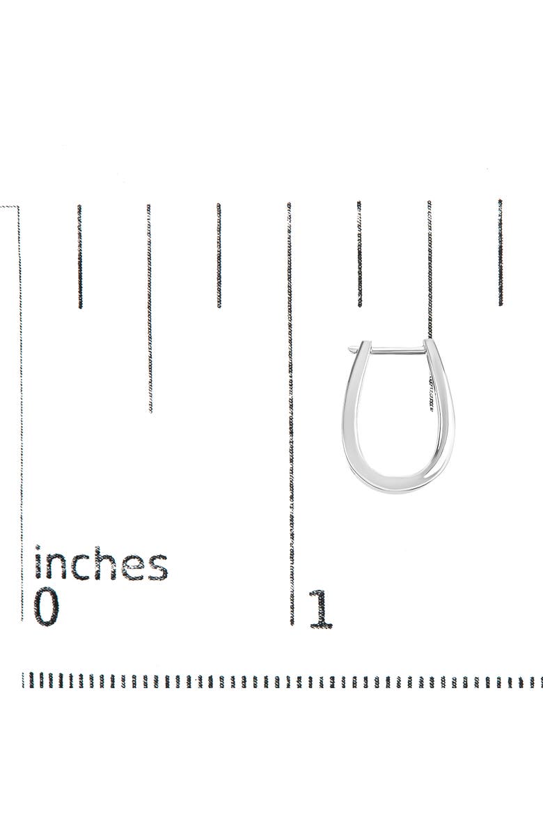 Haus of Brilliance 14K Gold 1/4 Cttw Channel-Set Brilliant Round-Cut Diamond Hoop Earrings, Alternate, color, White