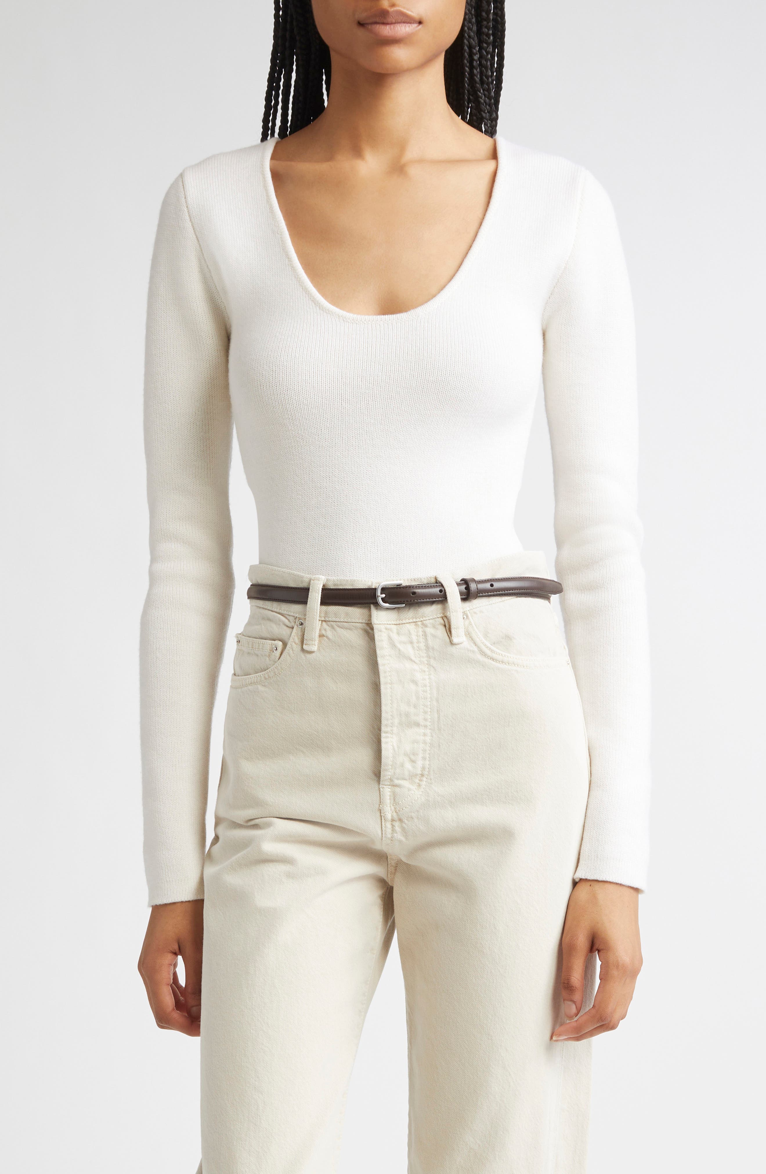 Totême Toteme Merino Knit Top In White