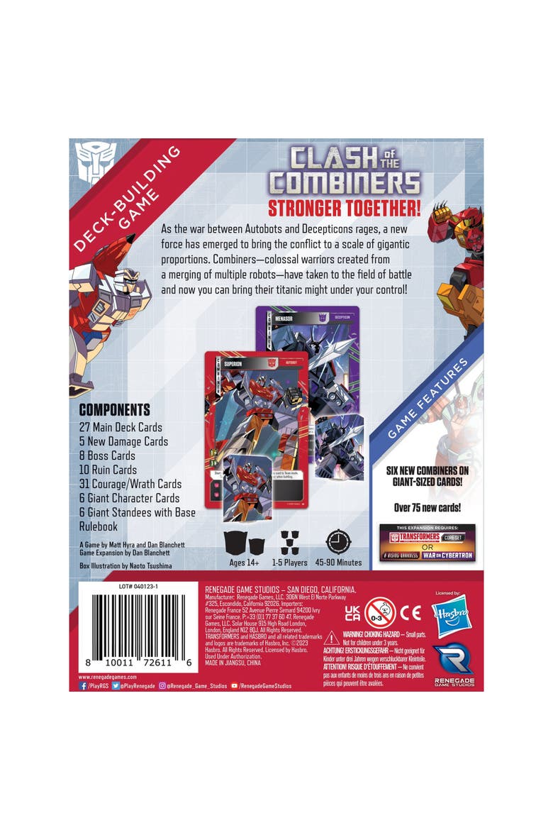 Transformers Deck Building Game Clash of The Combiners, Alternate, color, Multicolored