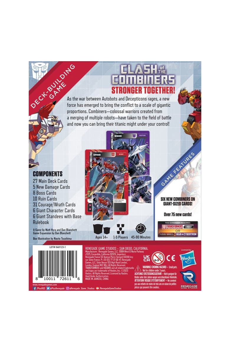 Renegade Game Studios Transformers Deck Building Game Clash of The Combiners, Alternate, color, Multicolored