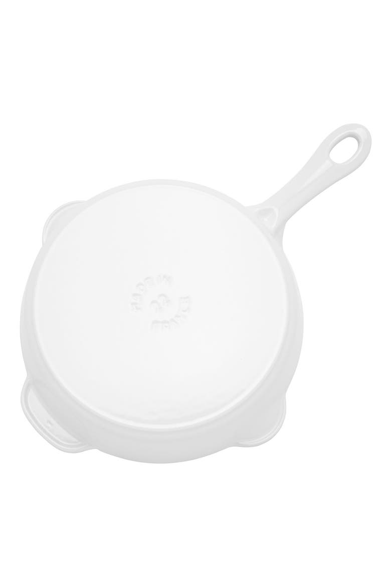 8.5-Inch Enameled Cast Iron Traditional Deep Skillet, Alternate, color, WHITE
