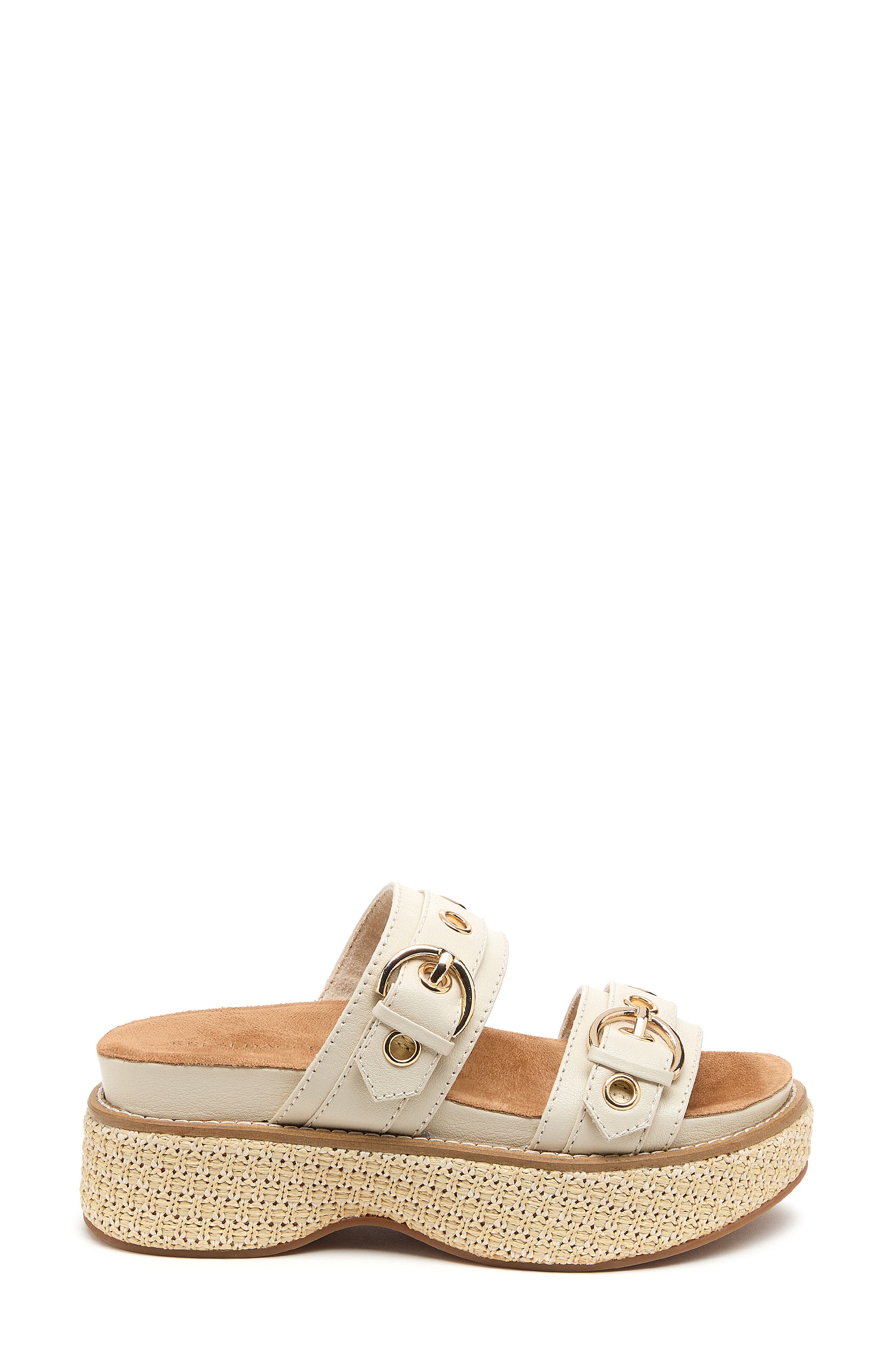 Kelsi Dagger Brooklyn Penny Platform Slide Sandal, Alternate, color, Salt