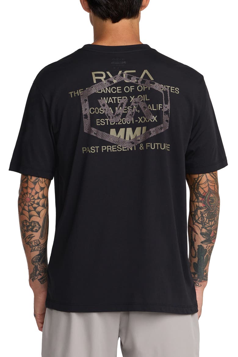Hex Over Performance Graphic T-Shirt, Alternate, color, BLACK