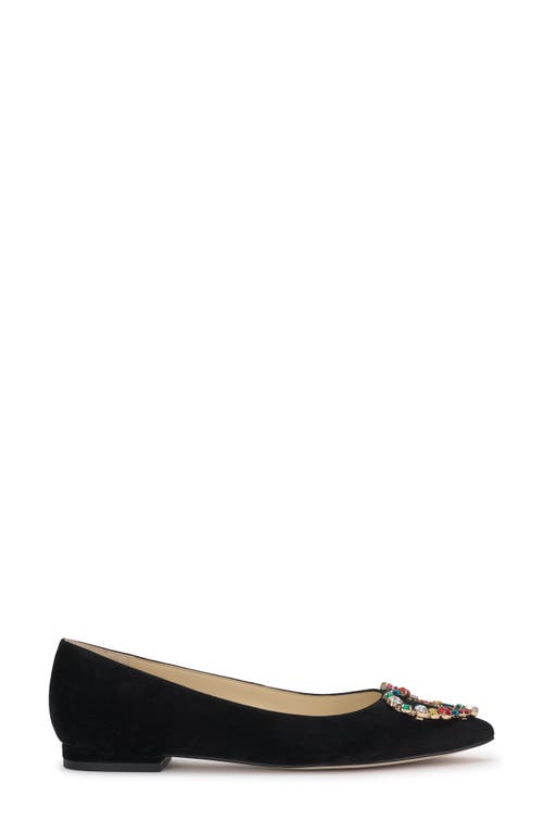 Jessica Simpson Women's Elika Pointed-toe Embellished Ballet Flats In Black