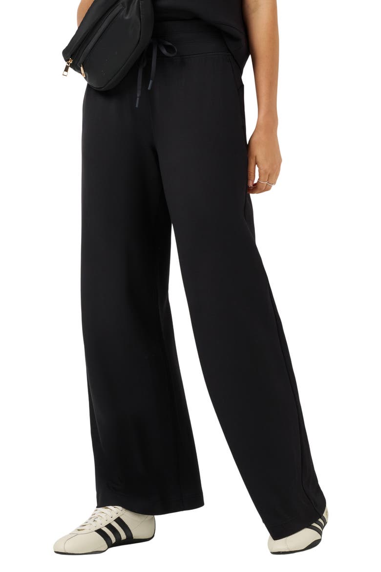Skyloft Soft Wide Leg Pants, Alternate, color, BLACK