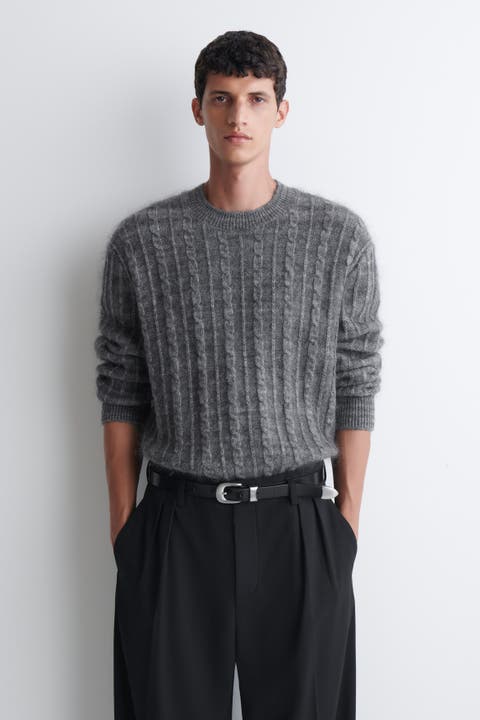 Cable-Knit Merino-Mohair Sweater