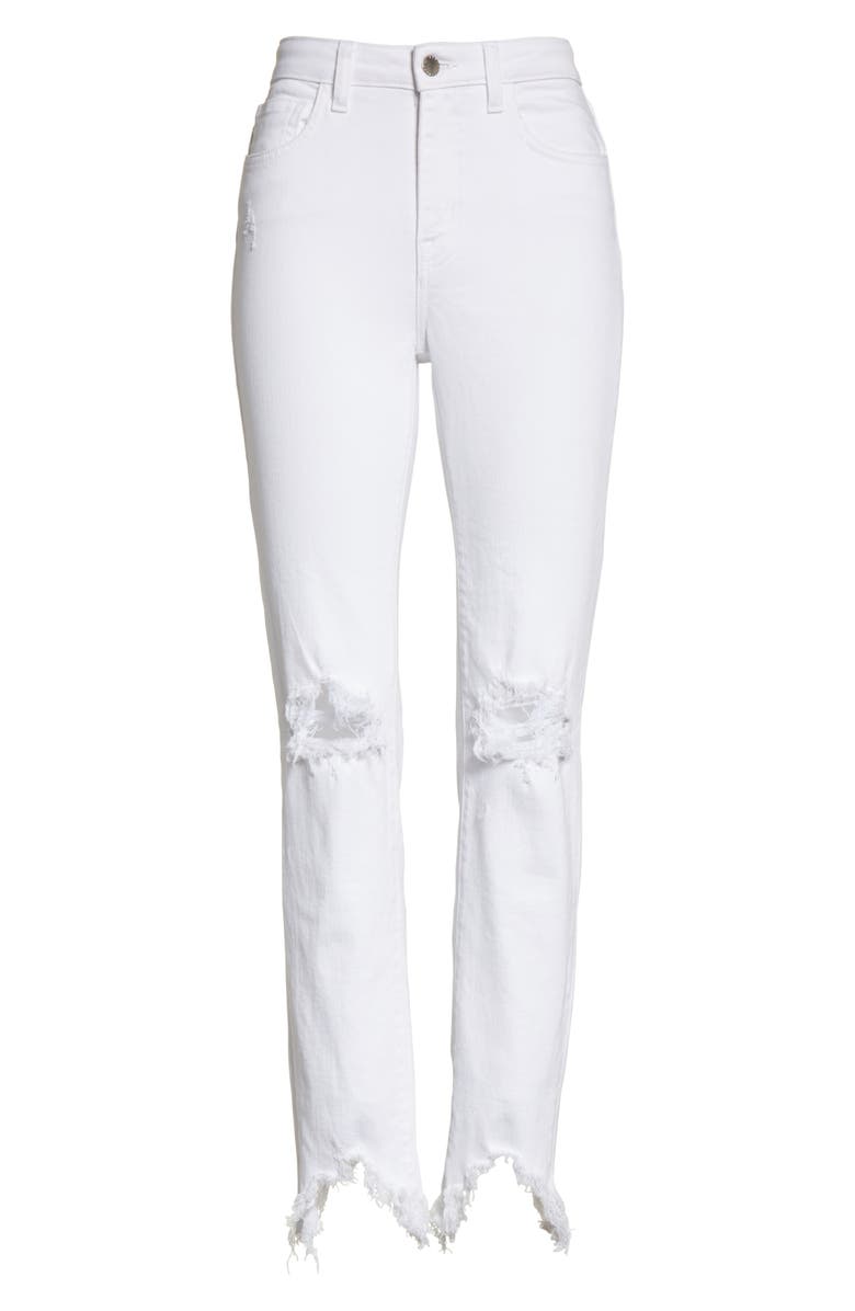 L'AGENCE Highline Ripped Skinny Jeans, Alternate, color, 