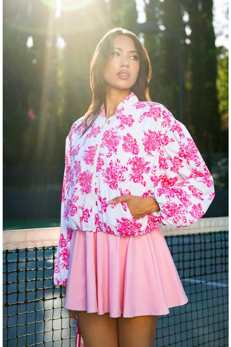 Rally Rose Full-Zip Jacket, Alternate, color, WHITE