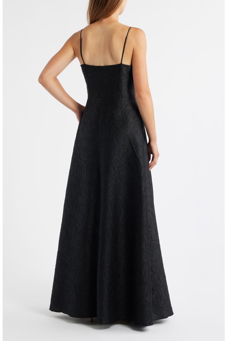 Cayetana Lace A-Line Gown, Alternate, color, BLACK