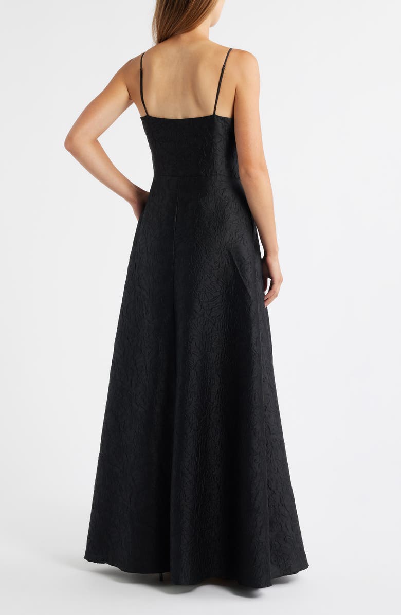 Black Halo Cayetana Lace A-Line Gown, Alternate, color, Black